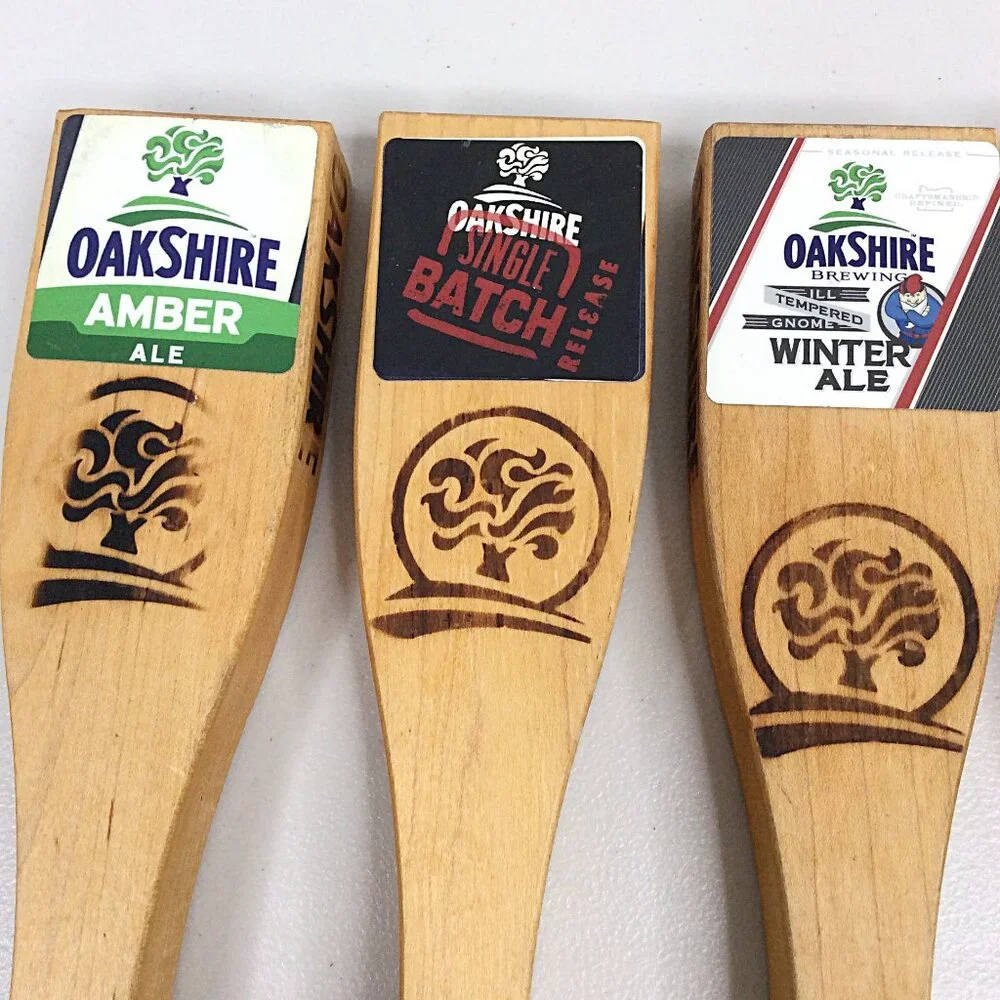 Lot‎ of 5 Oakshire Beer Tap Handles Amber Ale Watershed IPA Line Dry Rye Winter